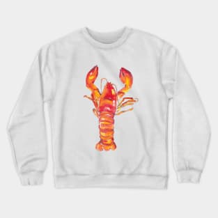 Juicy lobster - food illustration in watercolors Crewneck Sweatshirt